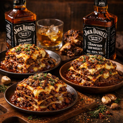 Whiskey-infused oxtail Lasagna