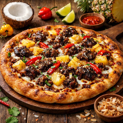Jerk Oxtail Pizza
